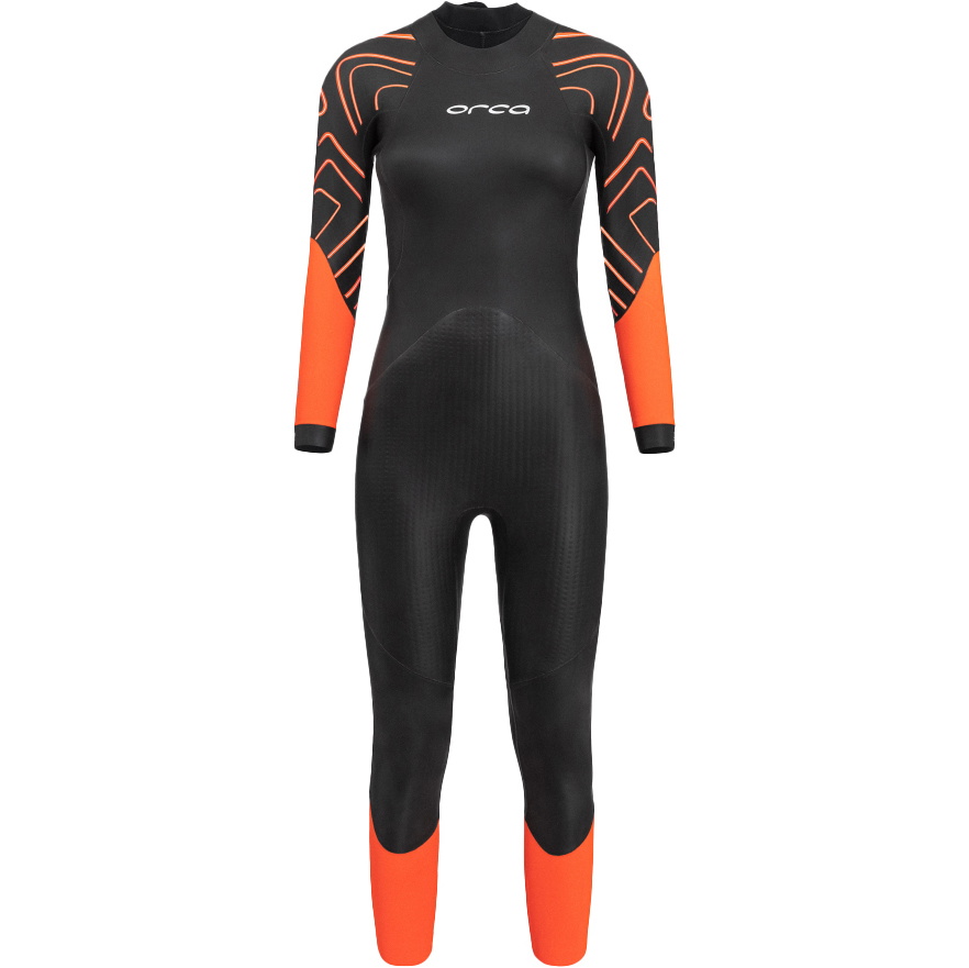 2026 Orca Womens Zeal Hi-Vis Back Zip Open Water Swim Wetsuit NN2Z - Black